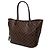 Borsa Tote Louis Vuitton Damier Ebene Neverfull MM Marrone - vista 2