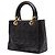 Borsa Lady Dior Medium in pelle d'agnello Cannage nera - vista 2