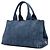 Borsa Tote Prada Denim Canapa Logo Blu - vista 2