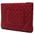 Clutch Chanel Large Quilted Caviar O Case Rossa - vista 2