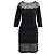 Roberto Cavalli Vestido negro de punto y encaje