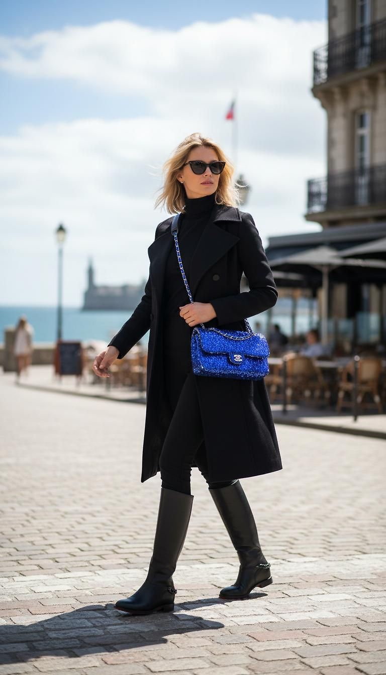 Christian Louboutin & Eric Bompard · Chic Summer look in Brest devany canard cafe cantine by Joli Closet | JoliCloset #59