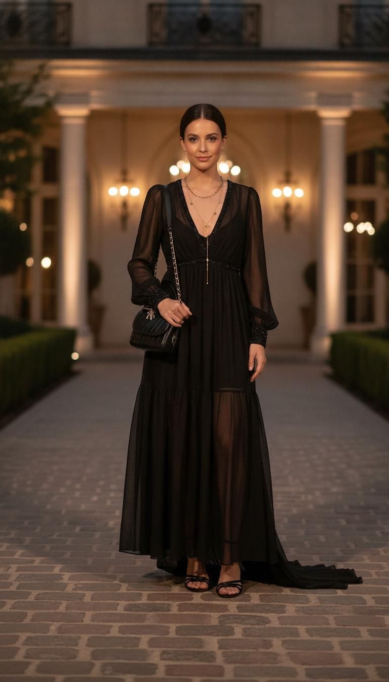 Versace & Rouje · Evening Spring Night look in Paris by mara_5802 | JoliCloset #1837