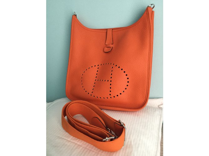 Hermès EVELYNE III Orange Leather ref.16946 Joli Closet