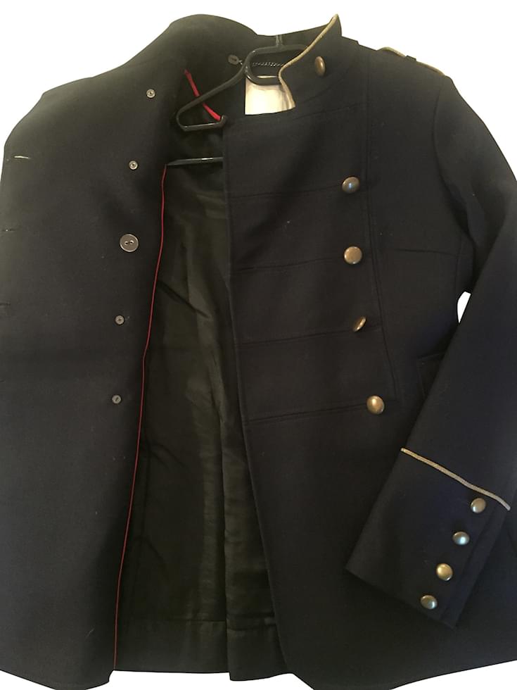 Bruuns Bazaar Navy officer coat Blue Wool ref.24151 - Joli Closet