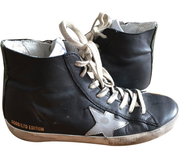Golden Goose Sneakers Black Leather ref.24704 - Joli Closet