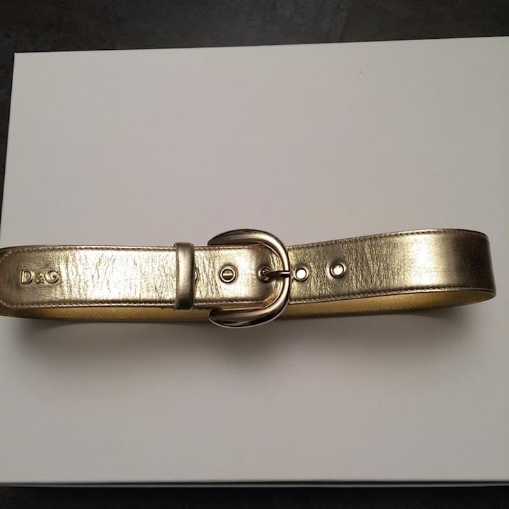 D&G Belt Golden Leather ref.27885 - Joli Closet