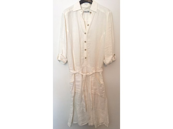 Massimo Dutti Robes Lin Blanc ref.16776 - Joli Closet