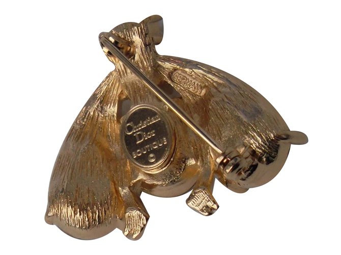 Christian Dior Pin & brooch Golden Goldplated ref.37547 Joli Closet