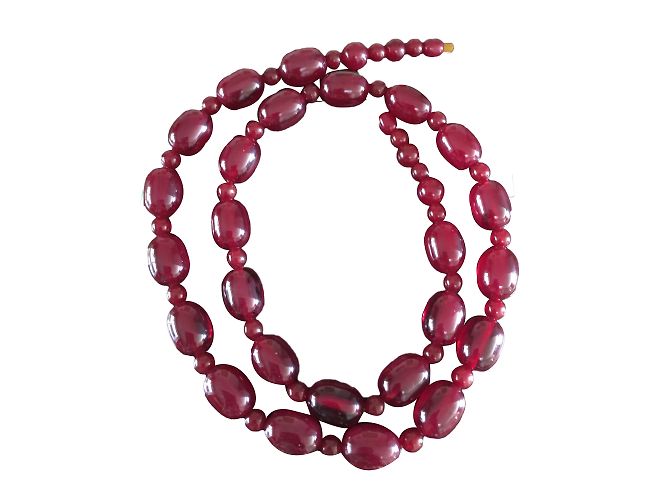 Collier Sautoir Vintage En Bakélite - Occasion - Longueur Ajustable