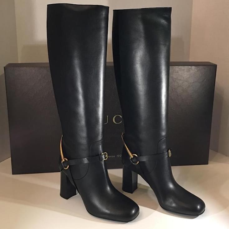 Gucci boots new in leather 100% 30,5 eu Black ref.43032 - Joli Closet