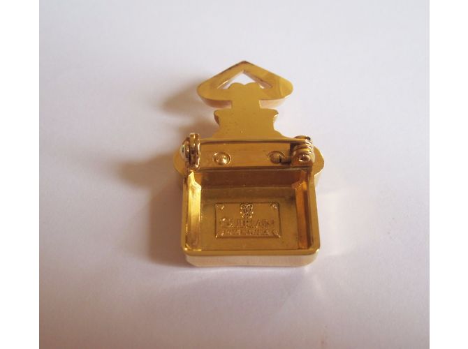 Broche Guerlain En Métal Doré - Bijou Vintage Ou Cadeau Luxe | Neuf Sans Emballage