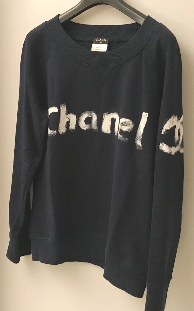 Chanel Sweater Blue Cotton ref.48013 - Joli Closet