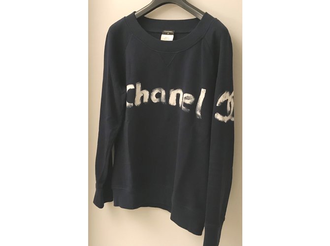 Chanel Sweater Blue Cotton ref.48013 - Joli Closet