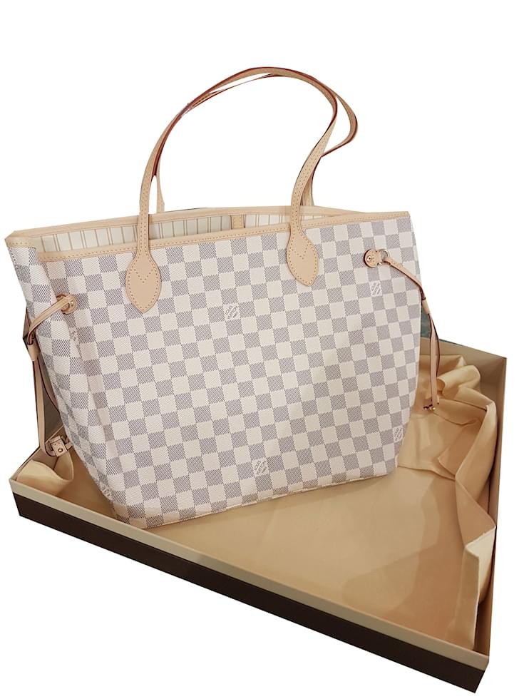 white louis vuitton neverfull gm