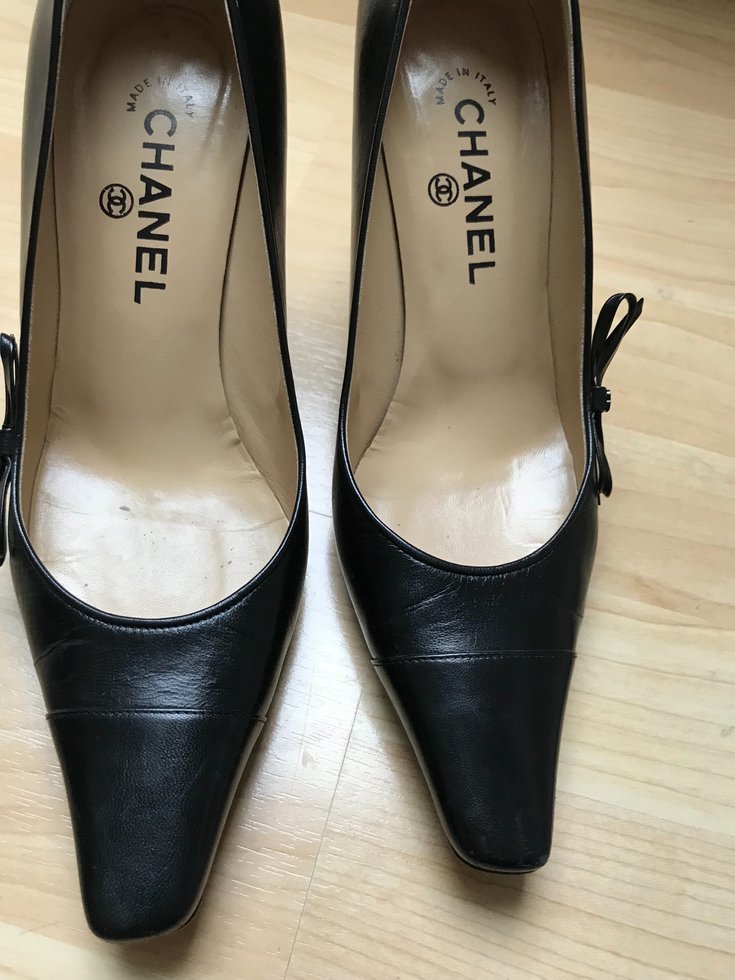 Chanel Heels Black Leather ref.56210 - Joli Closet