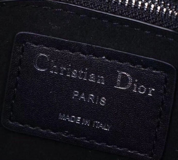 Christian Dior Lady Dior black flower studded calfskin Leather ref ...