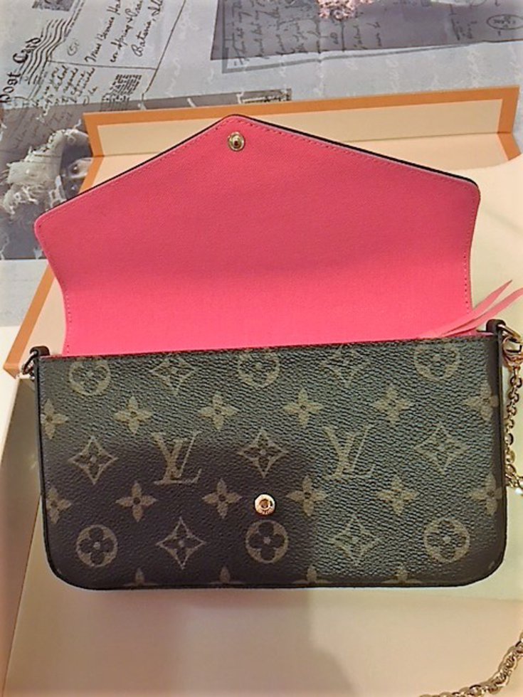 Louis Vuitton FELICIE GM MNG Pink Cloth ref.61122 - Joli Closet