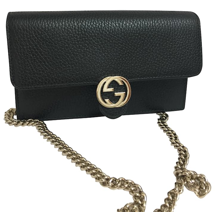 gucci wallet on chain black