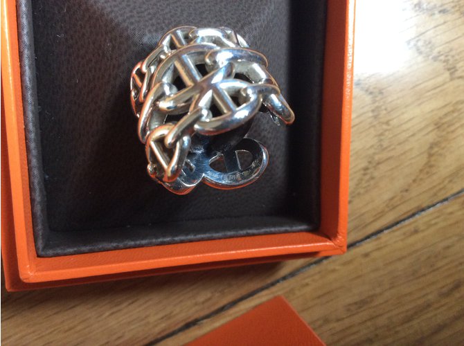 Bague Hermes Chaine D'ancre Enchainee Grand Modele Hermès Bague Chaîne d’Ancre Enchaînée, grand modèle Argent Argenté ref