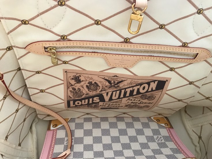 Louis Vuitton LV Neverfull damier azur limited edition Beige ref