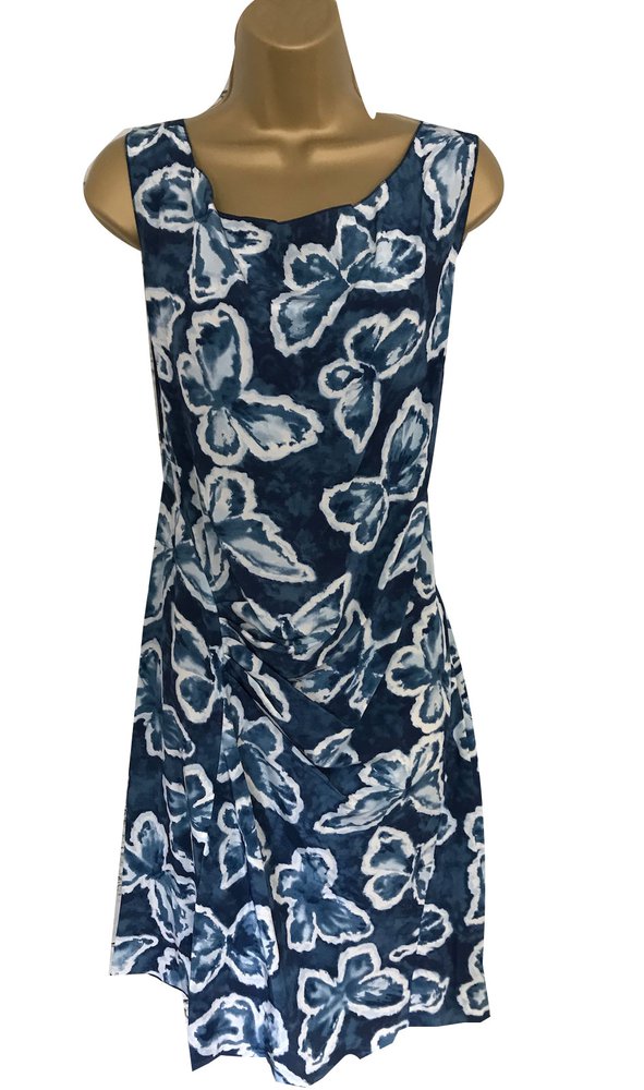 Gerard Darel Dress Blue Cream Silk ref.72056 - Joli Closet