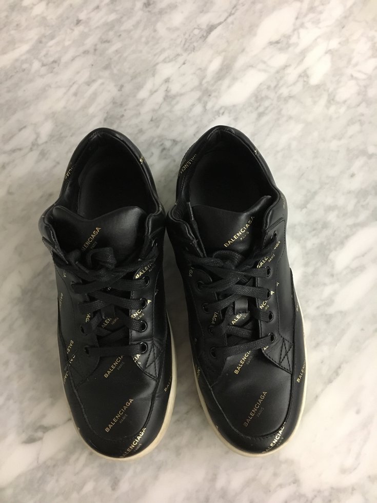 Balenciaga sneakers Black Golden Leather ref.78030 - Joli Closet