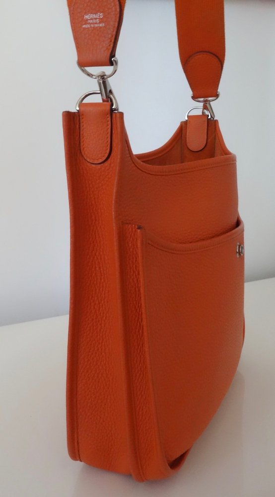 Hermès Handbags Orange Leather ref.79316 - Joli Closet