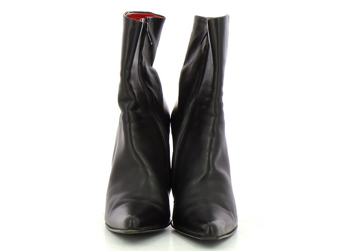 Bottines Cuir Noir FREE LANCE - Taille 37, Talon Moyen, Fermeture Zip, Parfait état