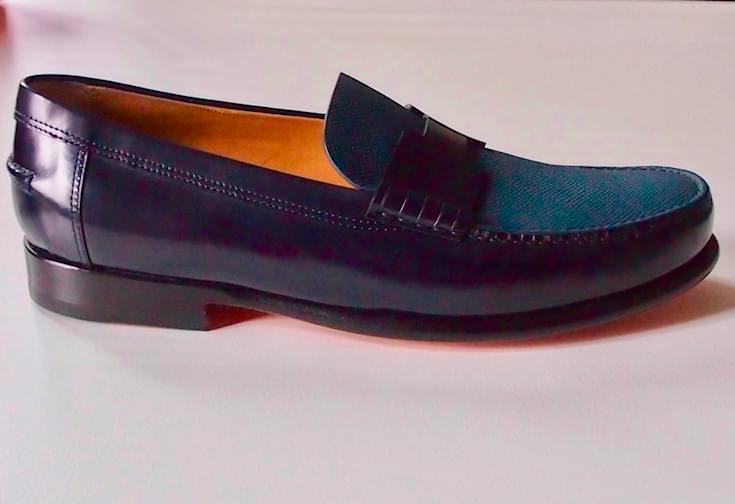 Hermès Kennedy loafers Blue Leather ref.85655 - Joli Closet