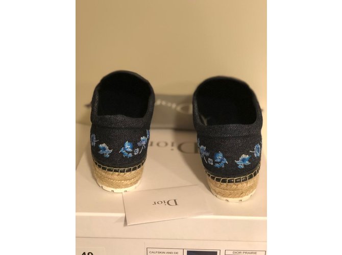 Christian Dior Espadrilles Blue Cotton ref.88249 Joli Closet