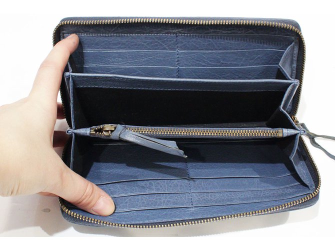 balenciaga blue wallet