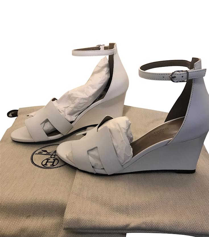 sandales hermes blanches