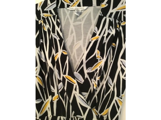 Blouse Diane Von Furstenberg Betty - Dentelle Florale Noir Et Blanc, Taille 8, Neuve Avec étiquettes