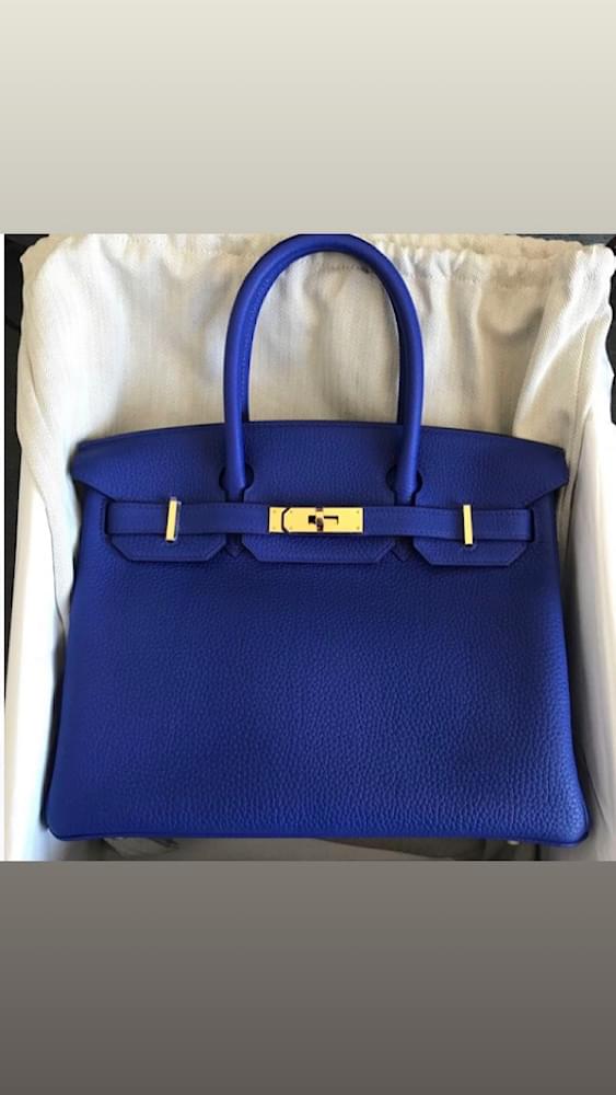 Hermès Birkin 30 Blue Leather ref.108543 - Joli Closet