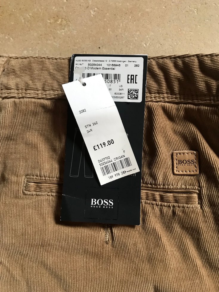 Pantalons homme Hugo Boss Pantalons Coton,Polyester ...