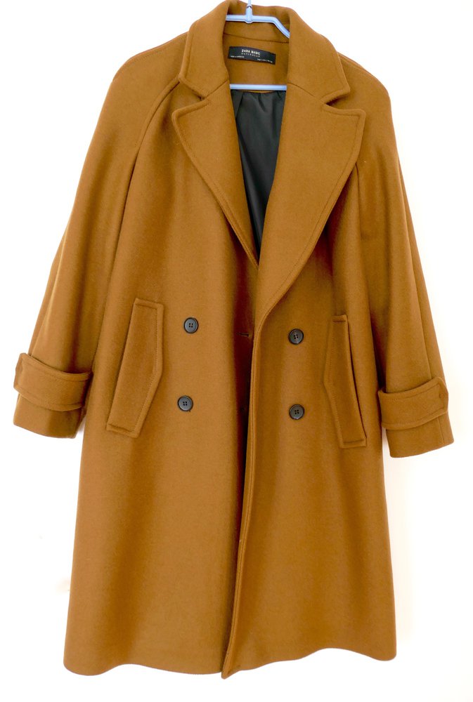 Camel Coat Zara Cognac Wool Ref.111170 - Joli Closet