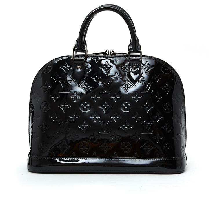 louis vuitton black vernis alma monogram bags handbags