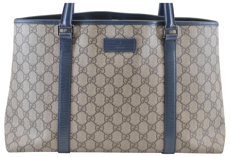 Gucci Sherry Line GG Tote Bag Blue Cloth ref.119337 - Joli Closet
