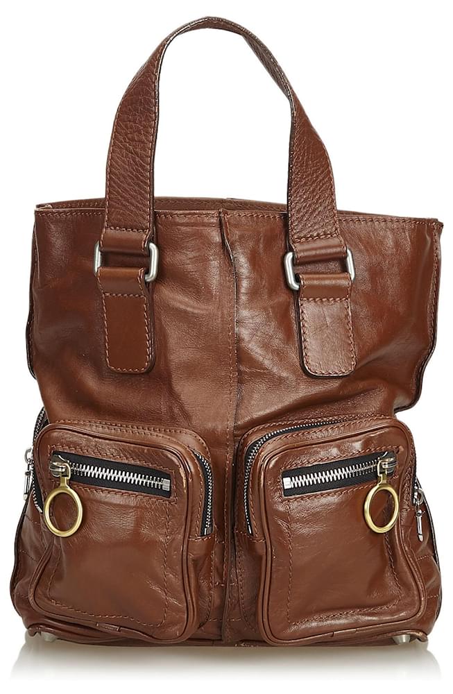 Chloé Chloe Brown Leather Betty Tote Bag Dark brown ref.126296 - Joli ...