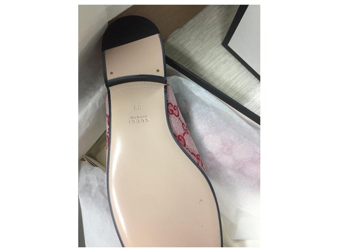 canvas gucci princetown mules
