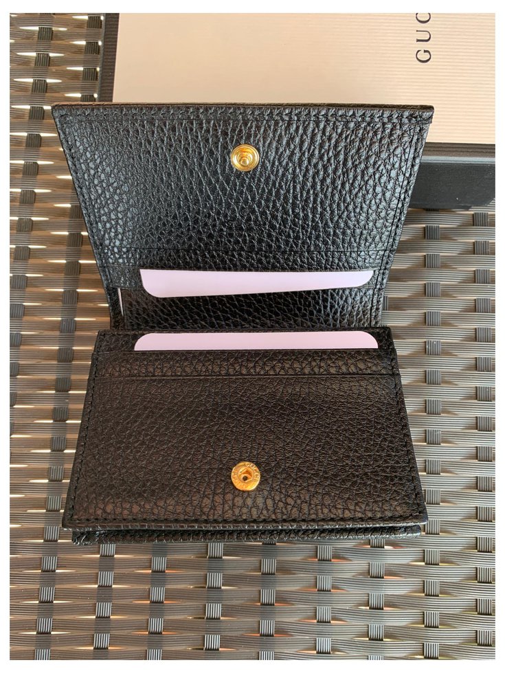 gucci business card holder Black Leather ref.139462 - Joli Closet