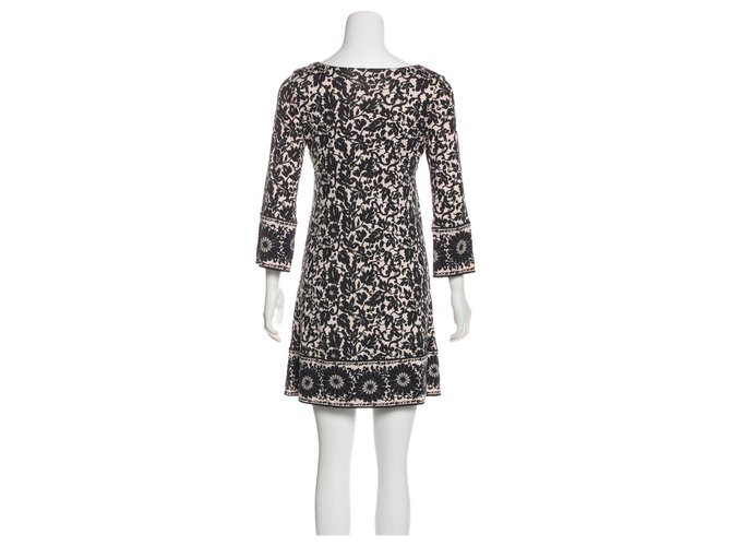 Robe DVF Diane Von Furstenberg En Jersey Soie - Imprimé Chevrons Minuit - Taille US 6 Neuve Avec étiquettes