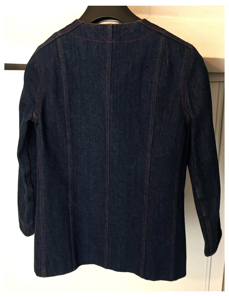 Chanel denim jacket Navy blue ref.141368 - Joli Closet