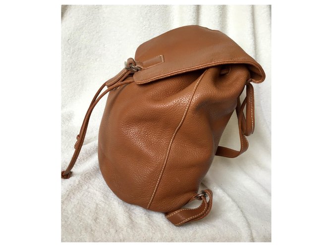 Le Tanneur Sacs à dos Cuir Cognac ref.143051 - Joli Closet