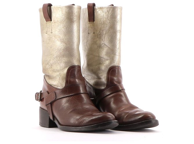 Ralph Lauren Bottes Cuir Multicolore ref.143403 Joli Closet