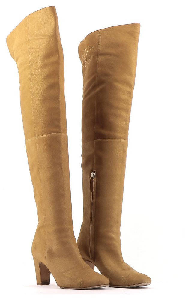 Chanel boots Beige Deerskin ref.143404 - Joli Closet