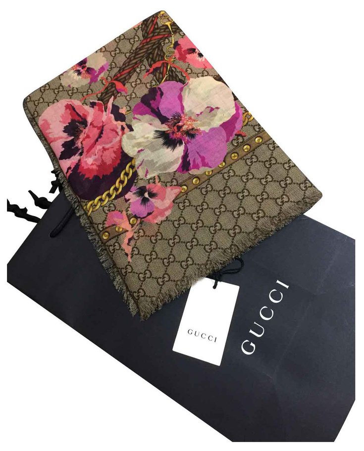 gucci scarf fucsia / beige new Pink Wool ref.143632 - Joli Closet