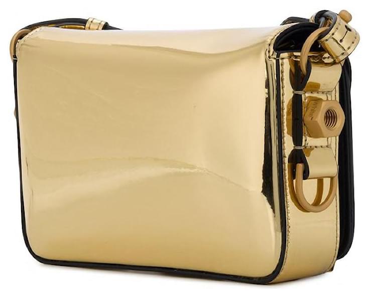 off-white-gold-metallic-mini-binder-clip-bag-golden-polyester-cloth-ref