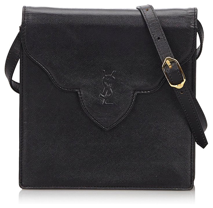 Yves Saint Laurent YSL Black Leather Shoulder Bag ref.147088 - Joli Closet